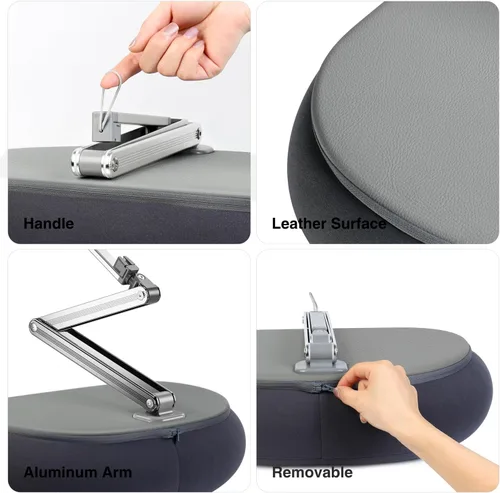 Vista 8 de elitehood Soporte de almohada alto para tableta, soporte de almohada ajustable para Kindle de brazo largo para leer en la cama, soporte de iPad