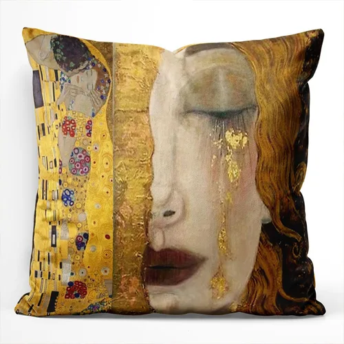 Vista 8 de Gustav Klimt Boudoir - Funda de almohada rectangular con cremallera en un lado impreso de 12 x 16 pulgadas
