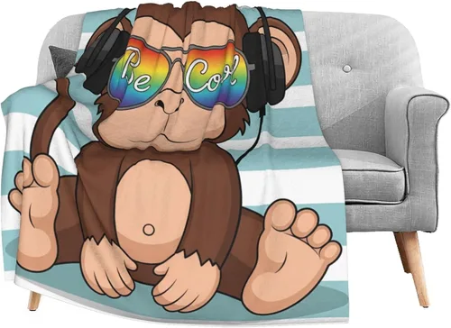 Vista 6 de Dujiea Manta de franela colorida con diseño de cachorros de perro carlino divertido de 40 x 50 pulgadas, manta súper suave y ligera para sofá