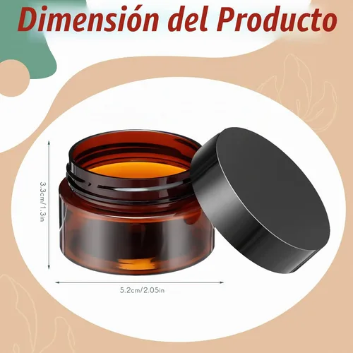 Vista 2 de 200 Piezas Frascos de Contenedores de Plástico Vacíos a Granel de 1 oz con Tapa a Prueba de Fugas Frascos de Plástico Redondos Pequeños Contenedores