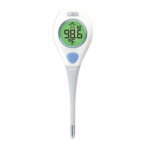 Vista 9 de Termómetro digital Vicks RapidRead, lecturas de temperatura en 2 segundos, uso como termómetro oral, termómetro rectal para bebé o debajo del brazo