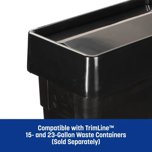 Vista 3 de Carlisle FoodService Products 34202403 TrimLine Tapa abatible de plástico, 20.19 x 11.56 x 4-1/2 pulgadas, 15-23 galones, color negro