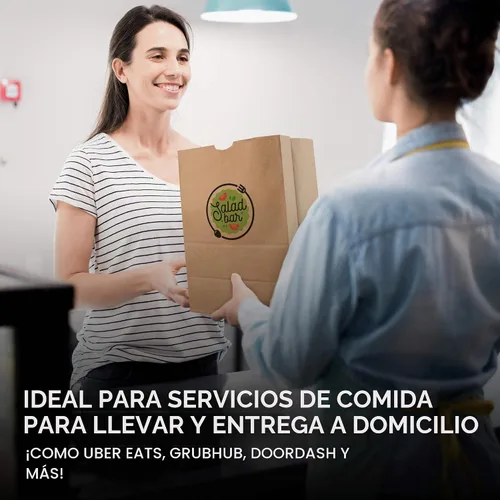 Vista 5 de Stock Your Home Bolsas de papel kraft marrón de 52 libras (50 unidades) – Bolsas de comestibles grandes a granel para compras
