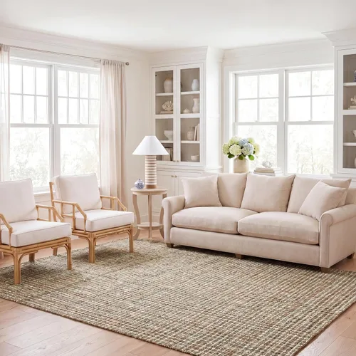 Vista 55 de SAFAVIEH Alfombra 2x3 - Colección de fibra natural - Marrón, yute hecho a mano, estilo granja, textura gruesa de pelo grueso (NF447D)
