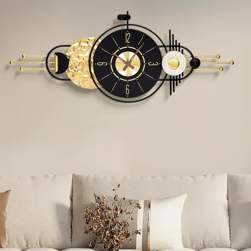 Vista 11 de Reloj de pared redondo de 10 pulgadas, funciona con pilas, de madera, de cuarzo, silencioso, decorativo, analógico, para apartamento, sala de estar