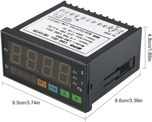 Vista 7 de Pantalla digital, pantalla LED digital medidor de pesaje Indicador de células de carga 1 ~ 4 células de carga Entrada de señales