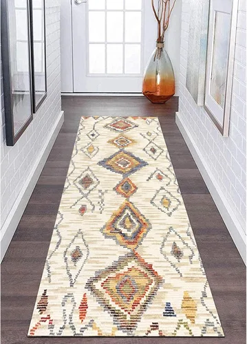 Vista 5 de Alfombra de pasillo, moderna y lavable, alfombra larga para pasillo, cocina, dormitorio, sala de estar, balcón, paso, antideslizante, 47.2 x 177.2