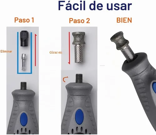 Vista 3 de Brocas de diamante para molinillo de uñas de perro para herramienta rotativa, accesorio para amoladora de uñas de perro de 1/8 pulgadas