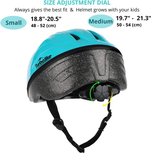 Vista 5 de Casco de bicicleta para niños pequeños, casco multideportivo ajustable para niños y niñas