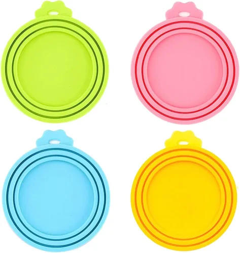 Vista 16 de Cubiertas para latas de alimentos, paquete de 3 tapas de silicona para alimentos y 1 cuchara para latas, se adapta a la mayoría de alimentos