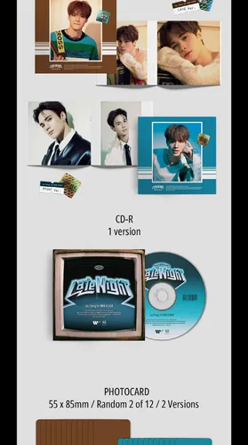 Vista 3 de DREAMUS Jay Chang Late Night 1st Mini Album CD+Cartel de letras plegado en el paquete+Photobook+Photocard+Tracking Sealed Boys Planet