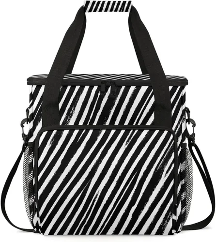 Vista 8 de Bolsa de viaje para cafetera de pintura abstracta para Keurig K-Mini/K-Mini Plus con aislamiento impermeable con bolsillos para cafetera portátil
