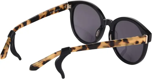 Vista 4 de Ganchos antideslizantes de silicona suave para lentes de cristal, con puntas cómodas, 5 pares (negro)