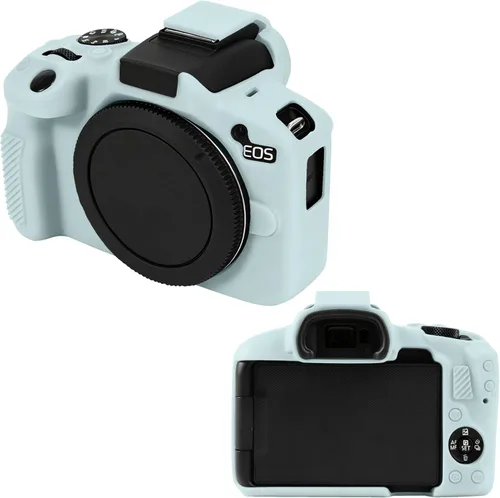 Vista 13 de Leayjeen Funda protectora de silicona compatible con cámara Canon EOSR50, carcasa protectora de silicona suave para cámara R50, con cubierta