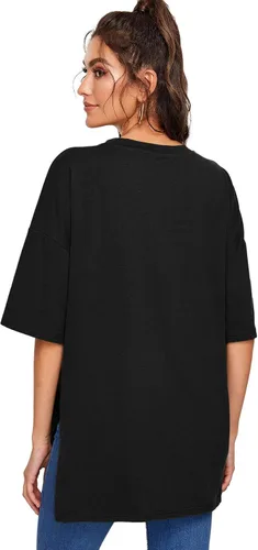 Vista 2 de Floerns Camiseta básica de manga corta para mujer