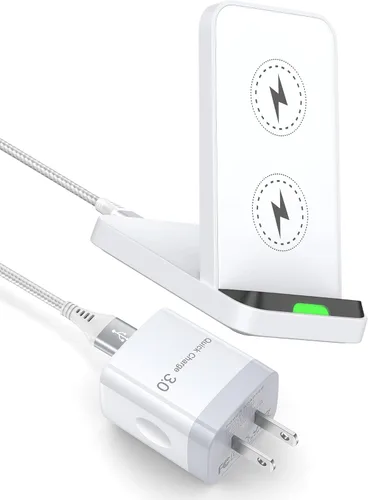 Vista 8 de Soporte de Carga Inalámbrica Android para Samsung Galaxy S26 S25 Ultra S24, Soporte de Teléfono de Carga Inalámbrica de 15 W para iPhone 17 Pro Max