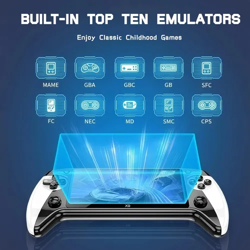 Vista 6 de X9 - Consola de juegos portátil retro, consola de juegos retro, pantalla HD IPS de 5.5 pulgadas, más de 20.000 juegos clásicos, salida de TV