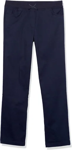 Vista 9 de Nautica Girls' School Uniform Twill Skinny Pants, Comfortable Stretch Material, Wrinkle & Fade Resistant Negro