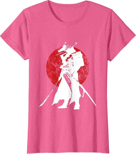 Vista 24 de Vintage Japanese Samurai Retro Bushido Warrior Japan Sword T-Shirt Asphalt Grey