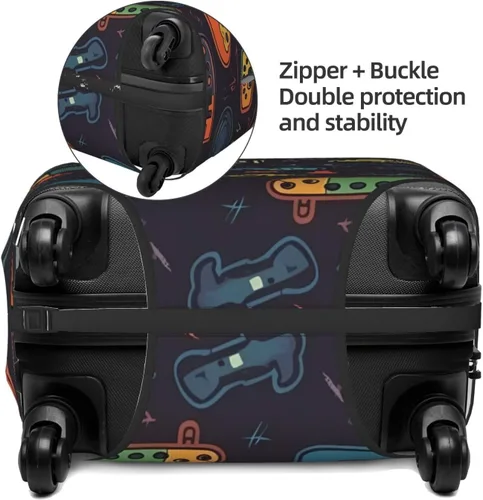 Vista 3 de Travel Luggage Cover Elastic Luggage Covers Game Video Gaming Pattern Suitcase Cover Luggages Protector for Travel Anti-Scratch Suitcase Covers for