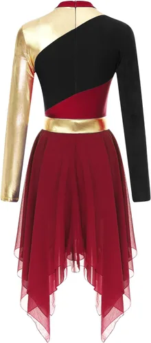 Vista 4 de Aislor Vestido de baile litúrgico de alabanza litúrgica para mujer, disfraz de adoración de iglesia #2