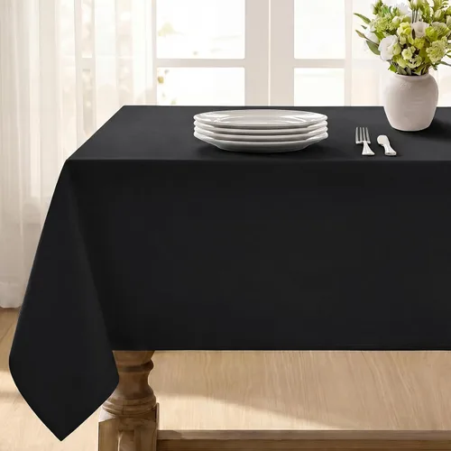 Vista 15 de Softalker - Mantel rectangular, impermeable y resistente a las manchas, mantel cuadrado de tela sin arrugas, lavable, cubierta de mesa de poliéster