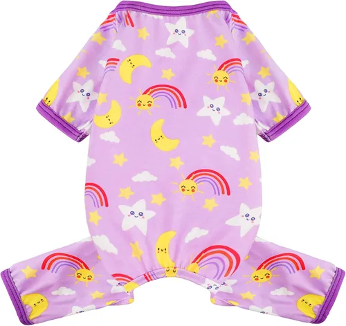 Vista 8 de Pijamas para perros pequeños, ropa para perros pequeños, ropa para perros pequeños, ropa suave y elástica para chihuahua, Yorkie, pijamas de verano