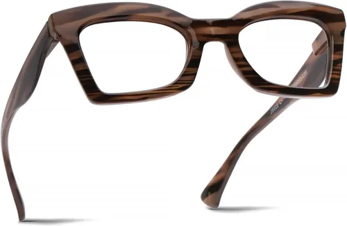 Vista 8 de AQWANO Stylish Blue Light Reading Glasses for Women, Fashion Butterfly Design Computer Readers Eyeglasses