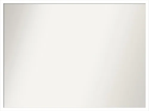 Vista 185 de Amanti Art Espejo de baño blanco para sobre el fregadero, 22 x 45 pulgadas, espejo de tocador rectangular blanco Lucie, marco de madera moderno