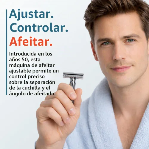Vista 5 de Merkur Maquinilla de afeitar de seguridad ajustable Progress MK-500001