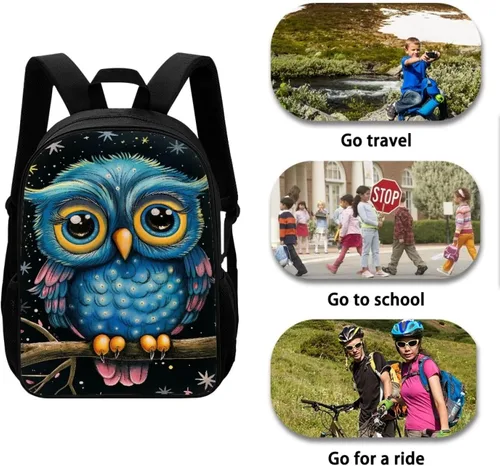 Vista 194 de HUGS IDEA Los animales frescos 3D niños escuela libro bolsa niños impresión mochilas, Baloncesto, Moderno