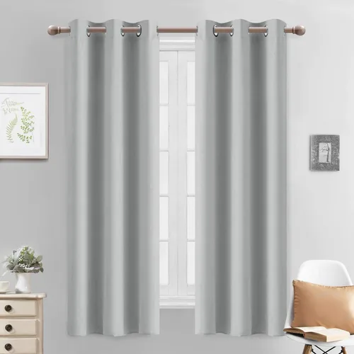 Vista 28 de Yakamok Cortinas opacas para dormitorio, aislamiento térmico, cortinas de oscurecimiento de habitación para sala de estar, juego de 2 paneles
