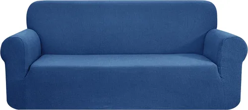 Vista 59 de CHUN YI - Funda elástica de 1 pieza para sillón grande, funda protectora suave de Jacquard con elastano, detalle de cuadros y parte inferior