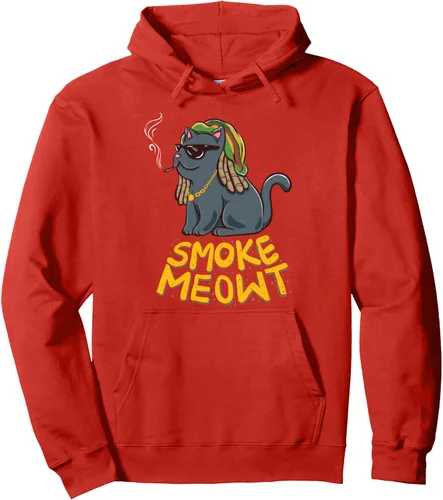 Vista 14 de Weed Smoking Cat Smoke Meowt THC CBD Marihuana Stoner Kitten Sudadera con capucha
