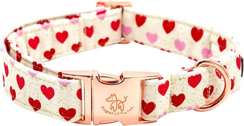 Vista 36 de Elegant little tail Collar para perro de Pascua, collar de perro con estampado de huevos de conejo, collar para mascotas, collar rosa para perros