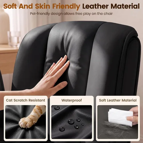Vista 3 de Silla de oficina Criss Cross, reposabrazos y ruedas ajustables Negro