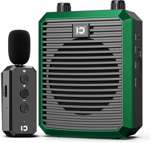 Vista 9 de SHIDU Amplificador de voz portátil para profesores Micrófono Lavalier inalámbrico 18W Speaker with 2.4G Wireless Microphone Rechargeable Personal