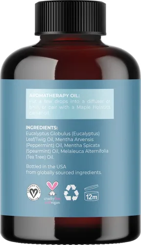 Vista 5 de Breathe Protect and Snooze - Juego de aceites esenciales purificadores para difusor de aromaterapia y baños, aceites esenciales relajantes