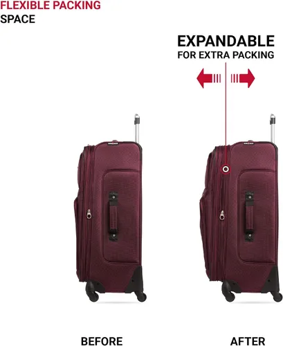 Vista 139 de SwissGear - Equipaje suave expandible Sion con ruedas, Negro