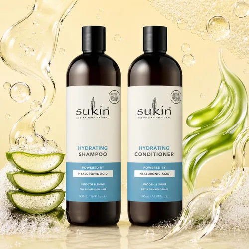 Vista 6 de Sukin Acondicionador hidratante, sin sulfatos, repara el cabello seco y dañado, antiencrespamiento, aroma a coco y lima, 16.91 onzas líquidas