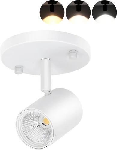 Vista 9 de CLOUDY BAY Lámpara de techo LED de montaje empotrado, CRI90+ 9W 3000K 4000K 5000K seleccionable regulable, cabezal de luz de pista de techo