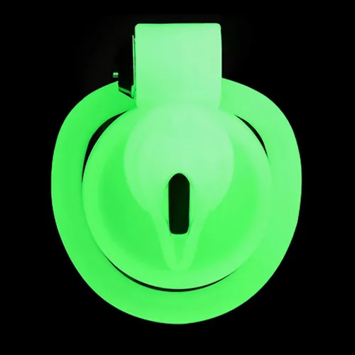 Vista 4 de Jaula de Castidad Sissy con Candado 4 Anillos Vagina Pene Jaula Sissy Juguetes Sexuales Jaula de Polla de Resina Transpirable para Hombres Sissy