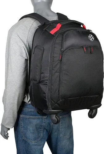 Vista 6 de MVS - Mochila giratoria, Negro -, Computadora portátil