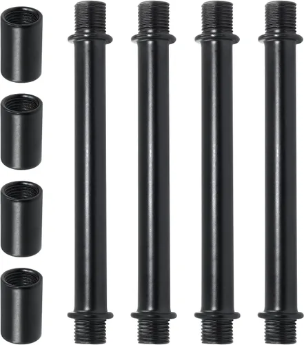 Vista 6 de BokWin Varilla de extensión de lámpara M10 con conector, varillas de extensión colgantes negras de repuesto para luces (3.15 pulgadas de longitud)