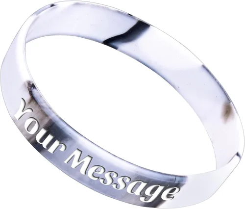 Vista 15 de 50 pulseras de silicona personalizadas para motivación, recuerdos de fiesta, eventos, cumpleaños, conciencia Negro