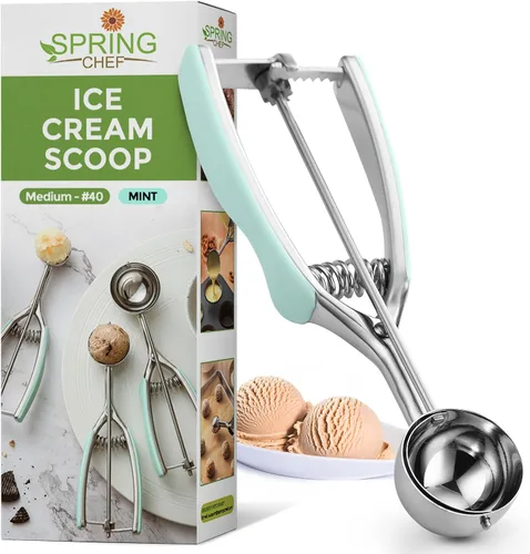 Vista 12 de Spring Chef Cuchara Extra Pequeña para Galletas, Boleador de Melón de Acero Inoxidable, Cuchara para Hornear, Gatillo con Resorte para Masa