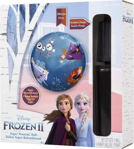 Vista 2 de Hedstrom Disney Frozen 2 - Pelota Super Bouncin de 20 pulgadas con bomba, multicolor (54-0706BX)