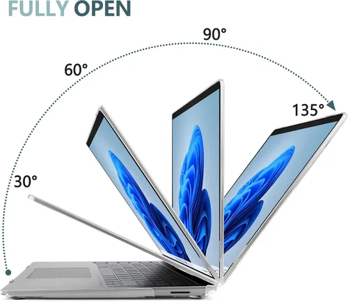 Vista 8 de TWOLSKOO Funda para portátil Microsoft Surface de 13.5" 5/4/3 con reposamanos de metal modelo 1951/1868, carcasa rígida de plástico protector