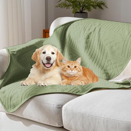 Vista 27 de Funda impermeable para silla reclinable, lavable de terciopelo de doble cara y patrón reversible, para sofá, cama, automóvil y sofá, protección