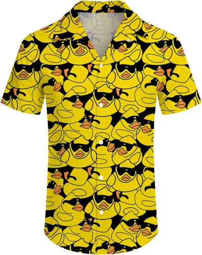 Vista 2 de Wdpsuxin Conjunto de 2 piezas para hombre, camisa hawaiana con botones y pantalones cortos de compresión con sombreros de pescador